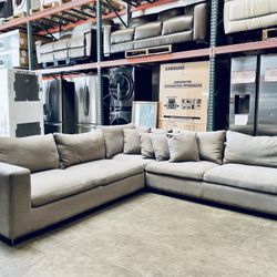 Forum 3-piece Fabric Sectional, Gray 