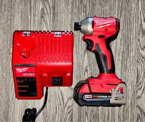 Milwaukee M18 Impact Driver with M12/M18 Charger and Battery