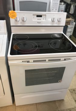 Stove whirlpool/ cooking on/hot surface/ Oven Light/ clock/ timer set/ 6 months warranty