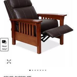 Leather Mission Style Recliner