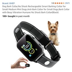 Brand: XHEP 3.8 (367) Dog Bark Collar, No Shock Rechargeable Smart Barking Collar for Small Medium Mini Dogs, Anti-Bark Collar for Small Dogs, Bark Co
