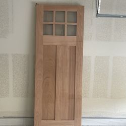 36”x96” 6lite Clear Glass Mahogany Wood Exterior Front Door No Frame