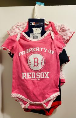 Infant Girl’s Boston Red Sox Onesies Size 0-3 Months (Set of 3)