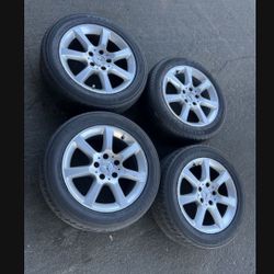 4 — 205/55r16 5x112 5x4.41 Stock Mercedes Wheels Rims Tires!!