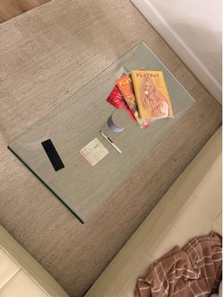 Glass coffee table