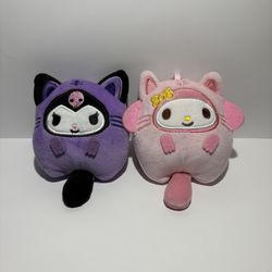 Kuromi & My Melody Plush Keychains