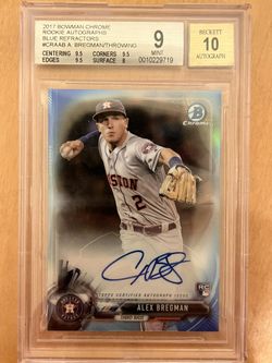 2017 Alex Bregman Rookie Autograph Blue Refractor (RC) /125 PSA 9
