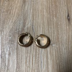 Real Sterling Silver Earrings With 18 K Gold Plated
