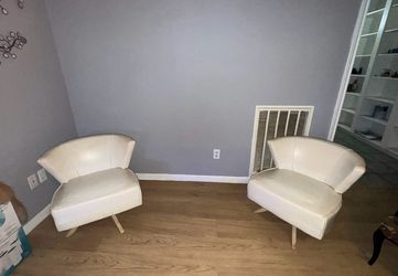 Mid Century Modern Authentic Vintage White Vinyl