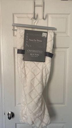 White Faux Fur Throw