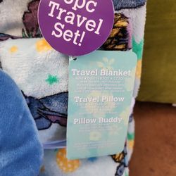 Stitch 3 Pc Blanket Travel Set