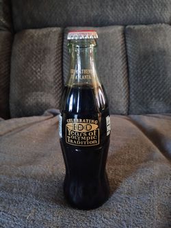 Coca-Cola 1996 Olympics Commemorative Glass Bottle