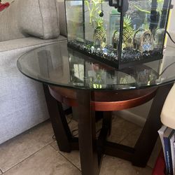 2 Couch Side Glass Tables