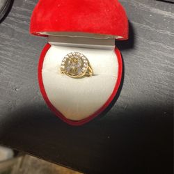 10k Gold Jesus Head Ring