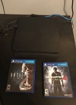 PS4 for sale w until dawn and uncharted 4