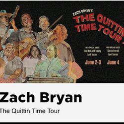 Zach Bryan Ticket 6/2/2024