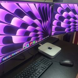 Apple Mac Mini System Complete $280 Dual Widescreen Displays - OSX Sequoia - 2025-26 
