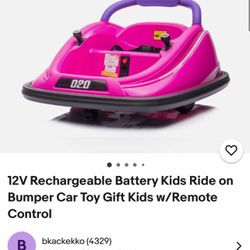 Bumper Car With Remote 