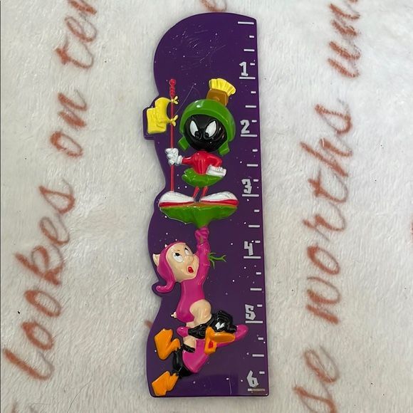 Vintage 1998 Subway Kids Marvin the Martian 6" Ruler Toy Looney Tunes