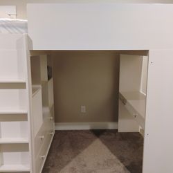 White Loft Bed