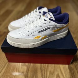 Reebok Club C Revenge - Lakers Colorway - Mens Size 9 - White/Purple/Gold 