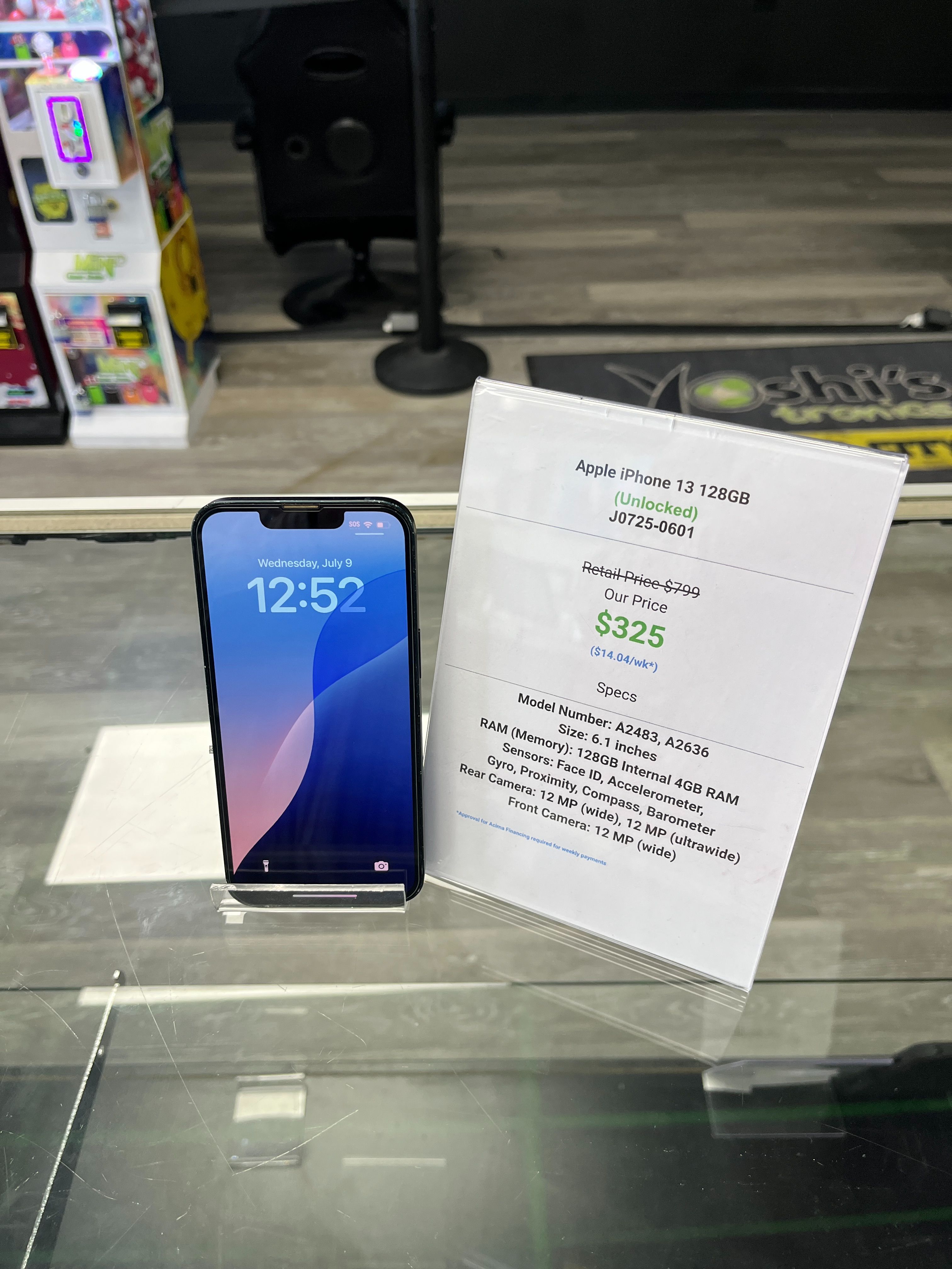 iPhone 13 128GB Unlocked Midnight J0725-0601