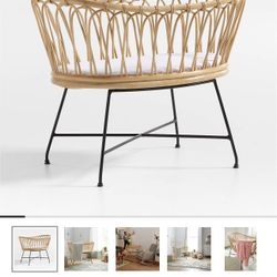 Crate And Barrel Rattan Bassinet 
