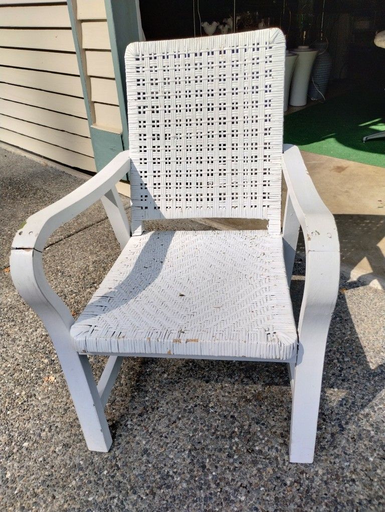 Cane Chair, painted.