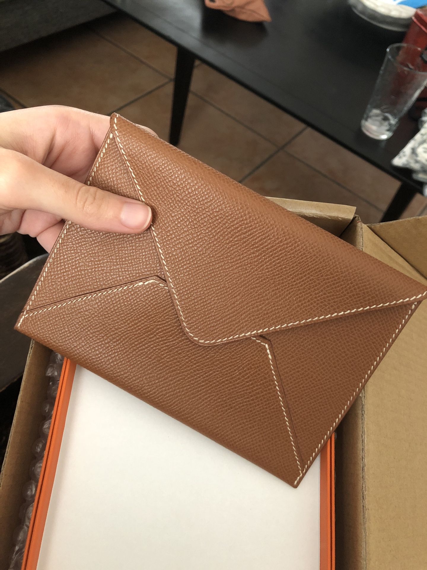 Authentic Hermès passport holder card holder wallet