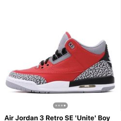 Air Jordan 3 Retro SE 'Unite' Boy Sneakers
