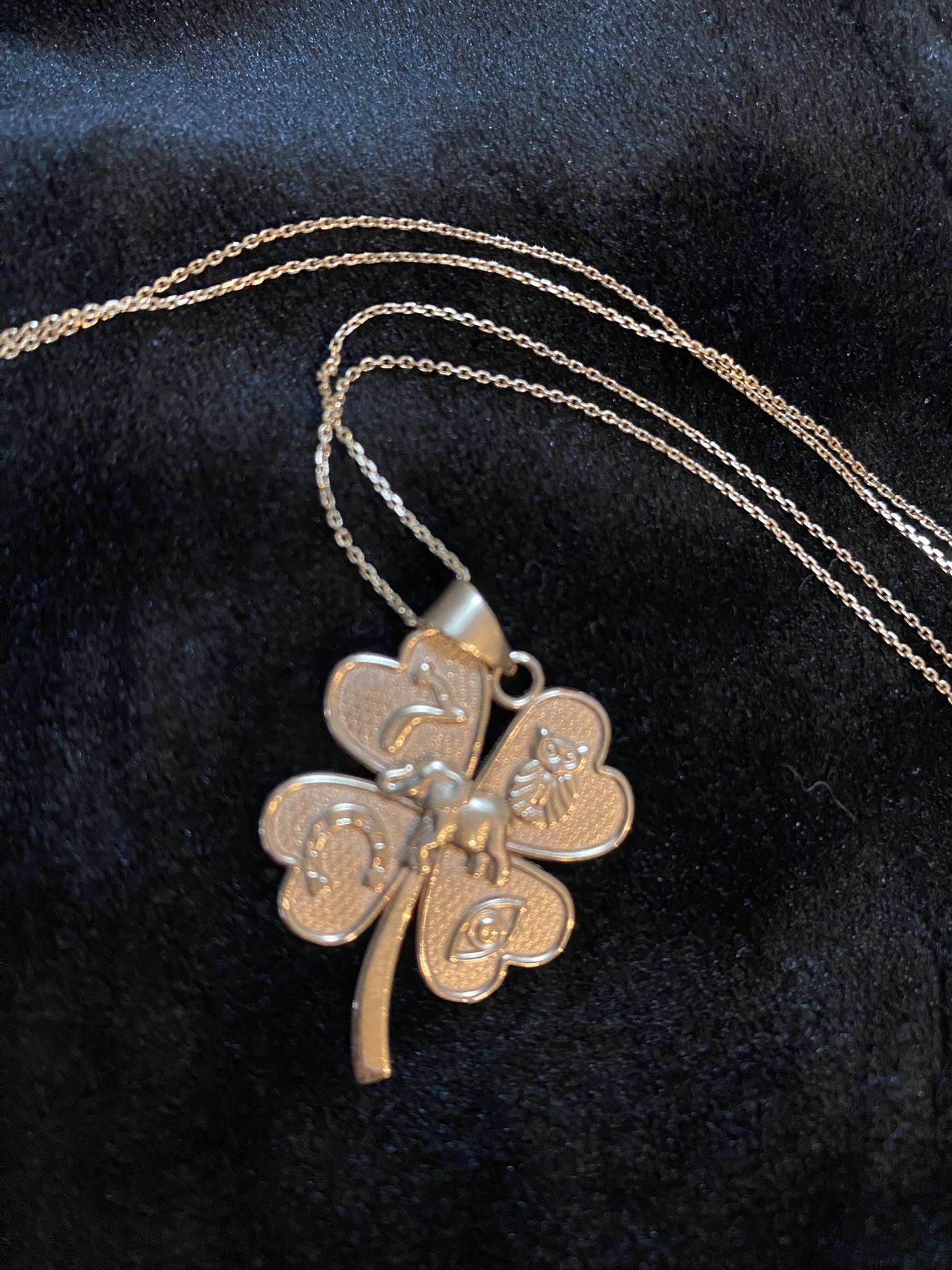 14k Rose Gold Pendant W/ 18in Chain