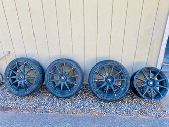18s black rims and tires