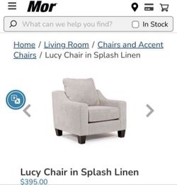 Mor furniture chair in great condition only used to take up space still like new