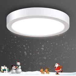 Surface Mount Led Ceiling Light-18W Round Flat LED Ceiling Lighting,6000K,Cool White for Kitchen,Closet,Garage,Hallway,1440lm,Not-Dimmable(120 watt Ha