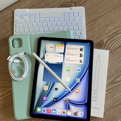 Apple iPad Air 11” M2 chip 128GB (2024 model / Gray) with keyboard and Pencil (100% battery) 