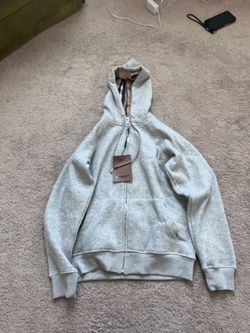 Gray Burberry Zip-up