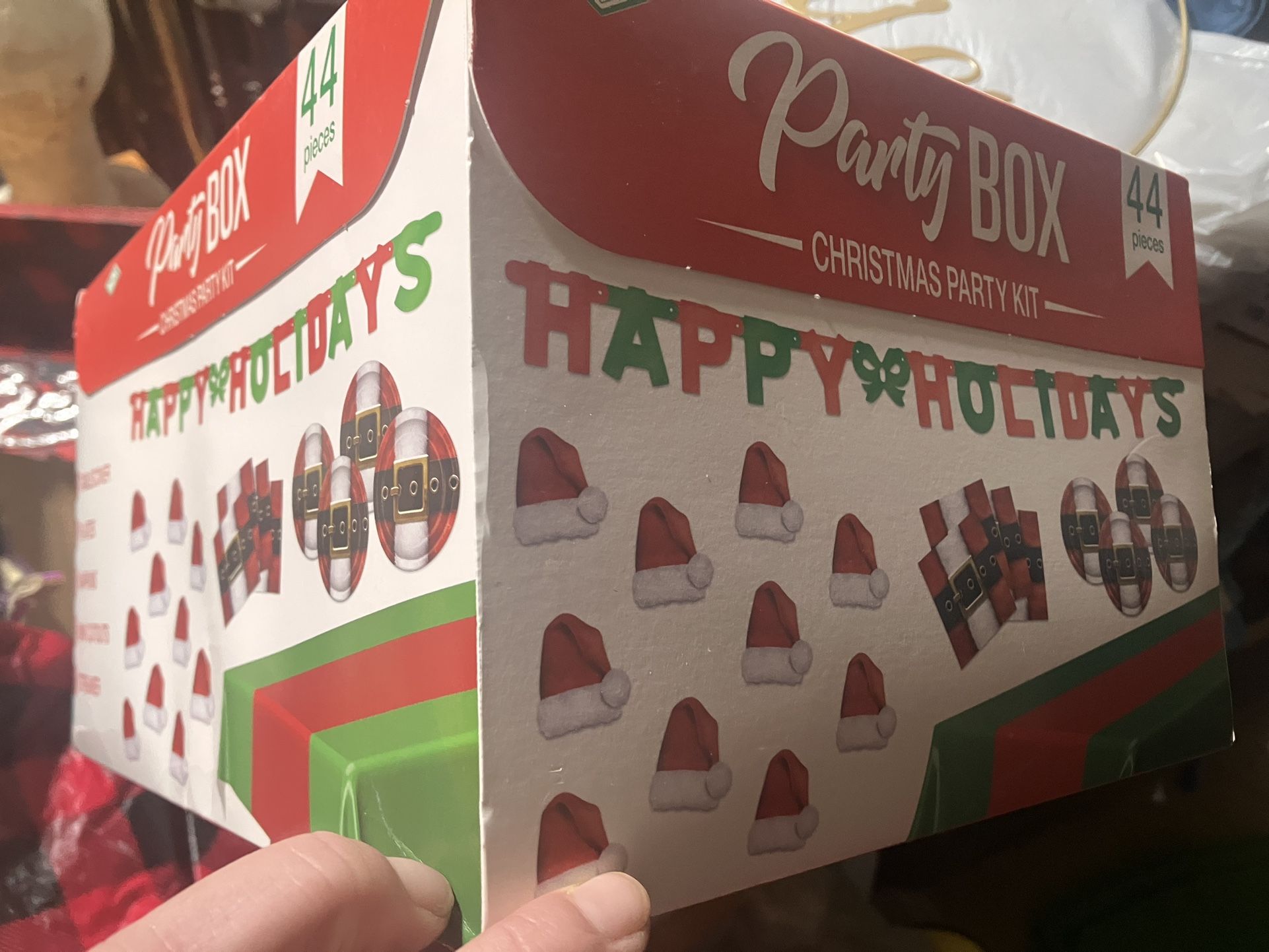 2 New unopened Holiday Party Decor Boxes