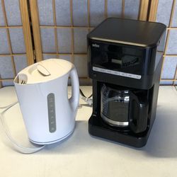 Braun 12 Cup Coffee Maker & Electric Kettle Set