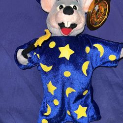 Vintage 2003 Wizard Chuck E Cheese Plush Stuffed Limited Edition Figure 9" Tags