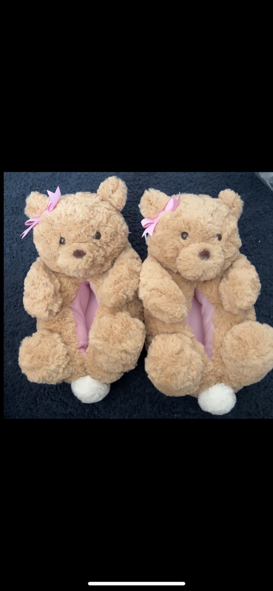Wonder Nation Plush Teddy Bear Slippers