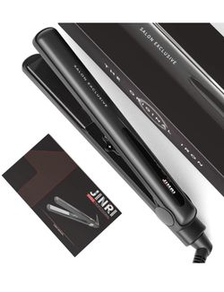 JINRI Hair Straightener, Hair Straightening Flat Iron 450℉ High Heat with Ceramic Floating Plate & Adjustable Temp, for Straightens & Curls All Hair T