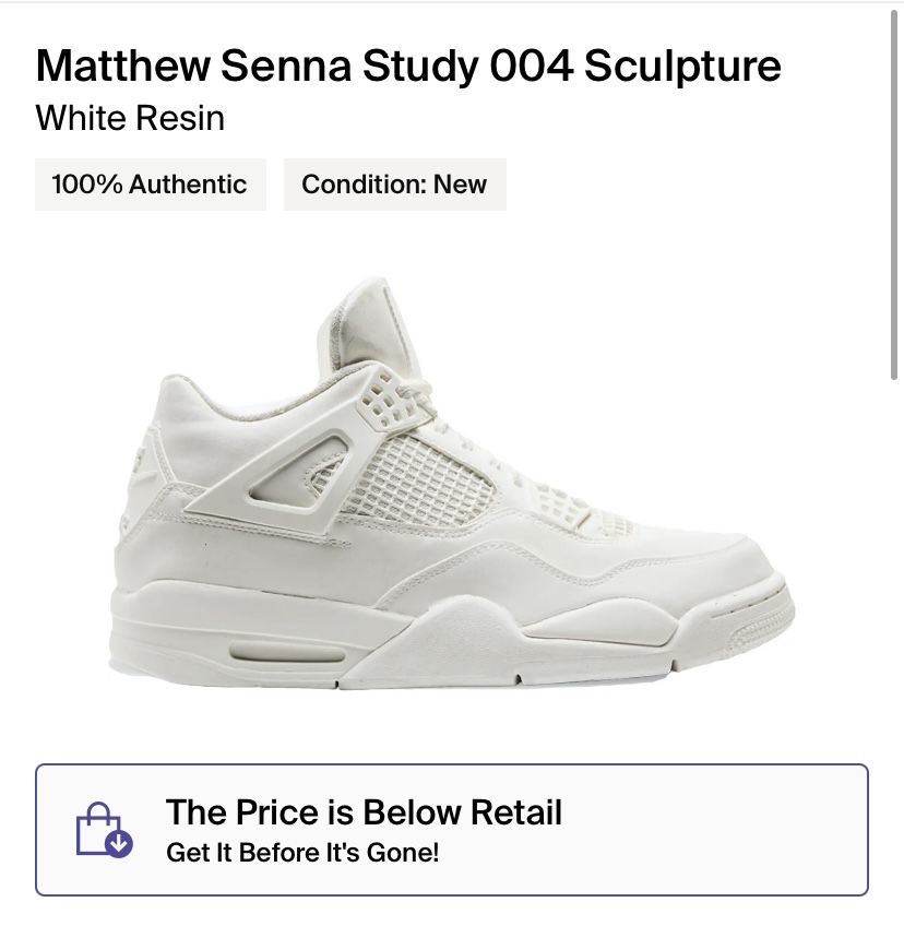 Matthew Senna Study Jordan 4 Sculpture