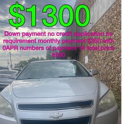 2012 Chevy Malibu No Credit Application 