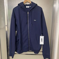 Men’s brand new obey, full zip hoodie extra large