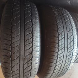 265 70 17 Beautiful Pair Tires Dunlop Have Plenty Tread Left Only 2 