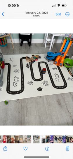 Kids Play Mat with Road Track Print