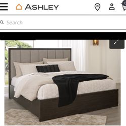 Bruxworth King Upholstered Bed Frame From Ashley’s Furniture 