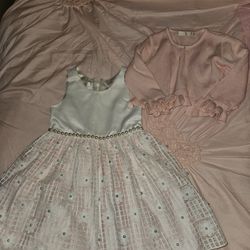 Toddler Girl Beautiful Dress Size 2T With Dress Shoes