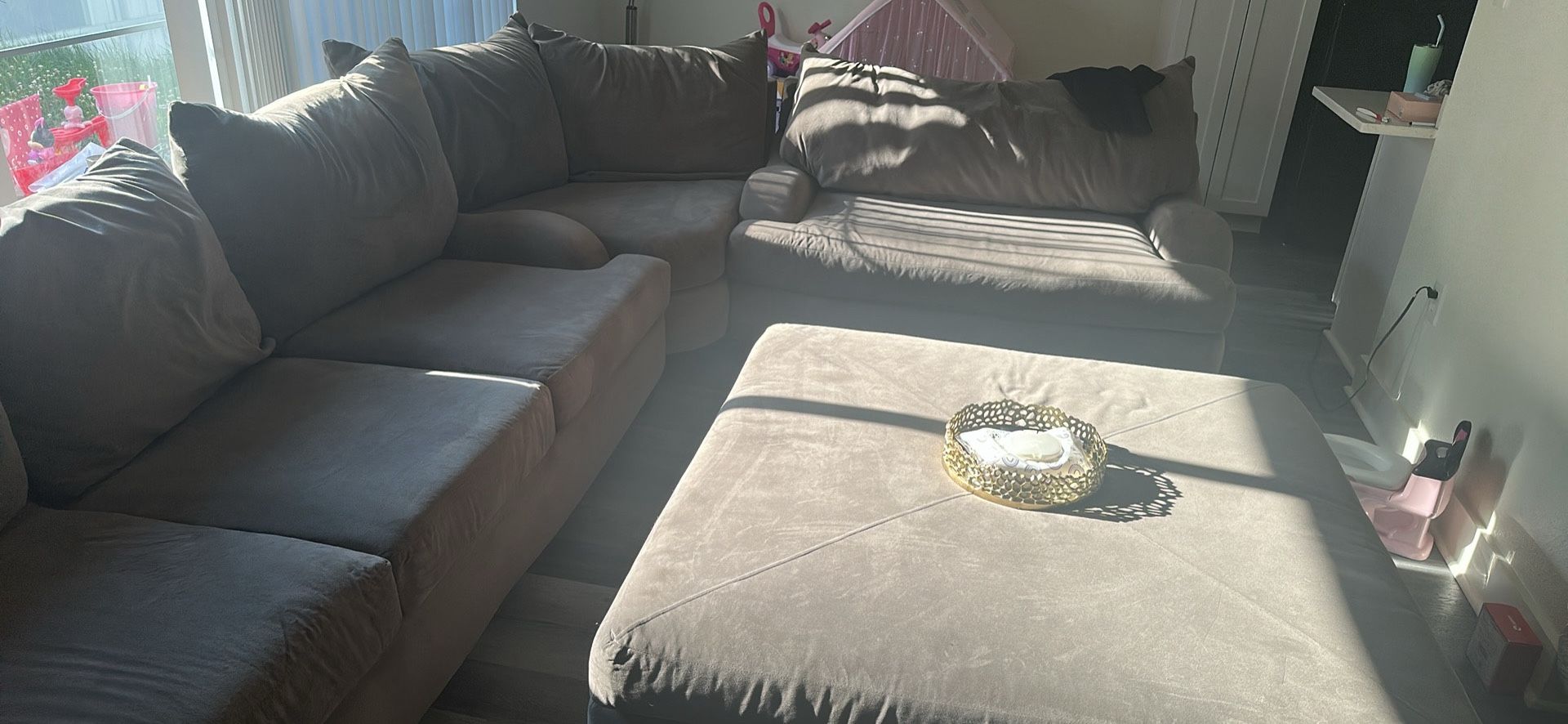 Large Sectional With Ottoman