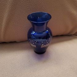 5" Millenennium 2000 New Year Flower Vase